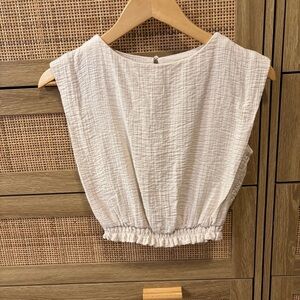 a new day Off-White Textured Sleeveless Top